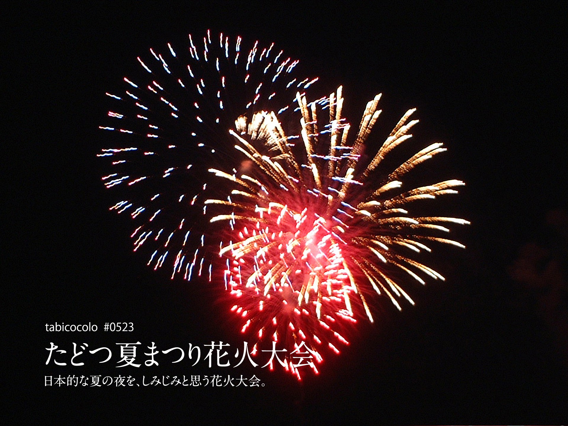 たどつ夏まつり花火大会